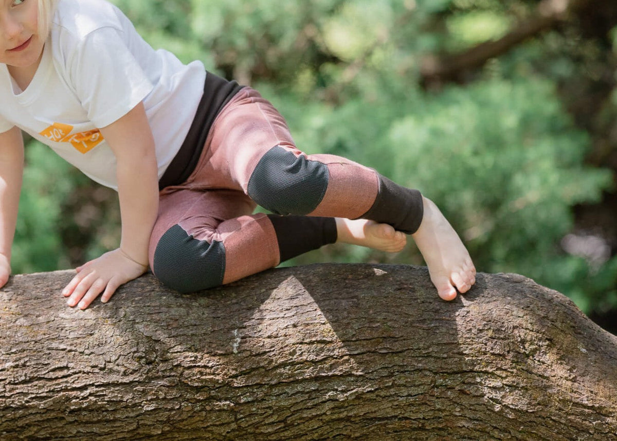 jeans leggings bio verstellbarer bund verstärktes knie babbily nahhaltig bio