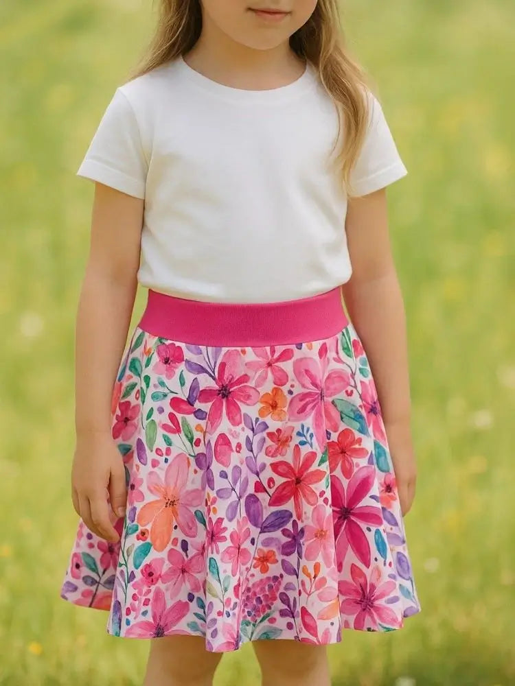 mädchen rock mit integrierter shorts babbily bio baumwolle