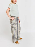 Leinenhose Kinder mit Cargo-Tasche und verstellbarem Bund – Taschenfreund image 0