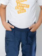 Sommer Robusthose mit Kniebesatz - Marine image 5