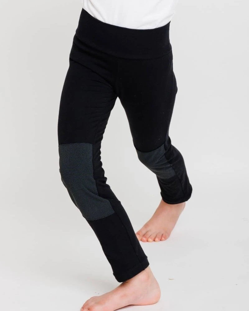 sport leggings kinder schwarz babbily
