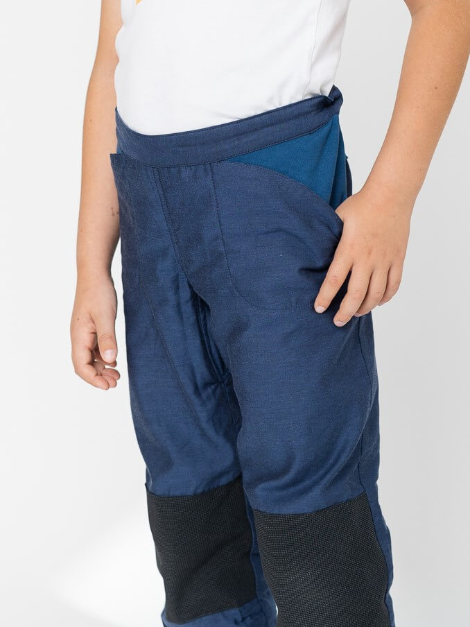 Sommer Robusthose mit Kniebesatz - Marine image 2