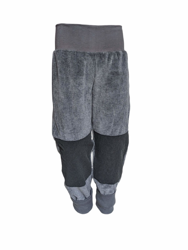 grau winter hose mit verstärktem knie