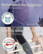 babbily leggings mit verstärktem knie robust outdoor bio baumwolle gr 80 140 jeans look