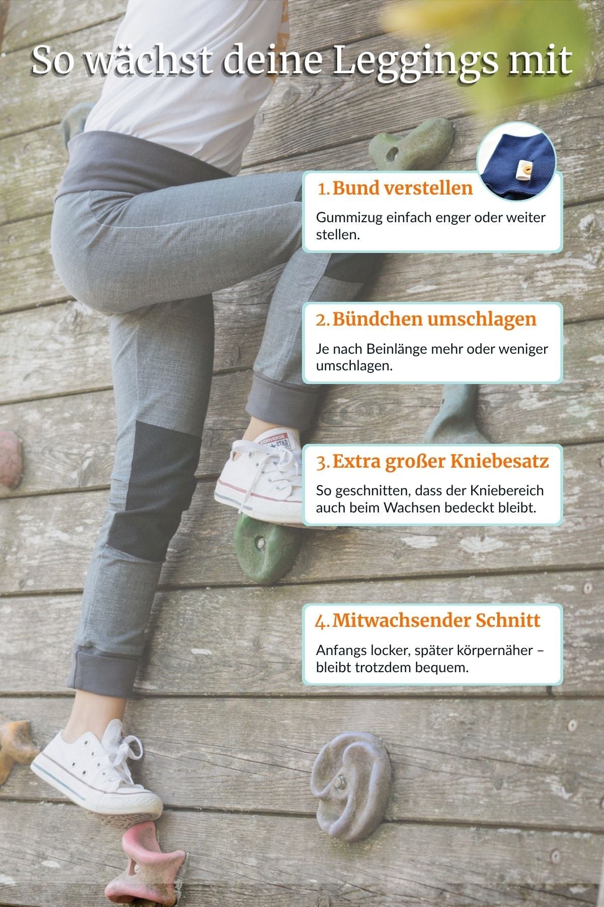 babbily mitwachsende hose waldkindergarten bio baumwolle jeans optik grau gr 80 140