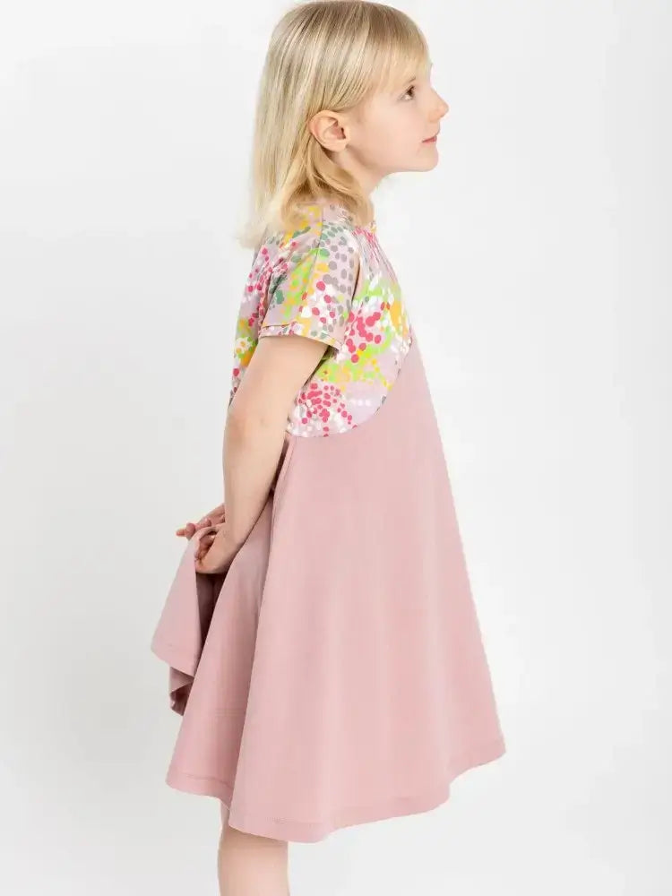 nachhaltiges sommerkleid mädchen reine bio baumwolle babbily 104