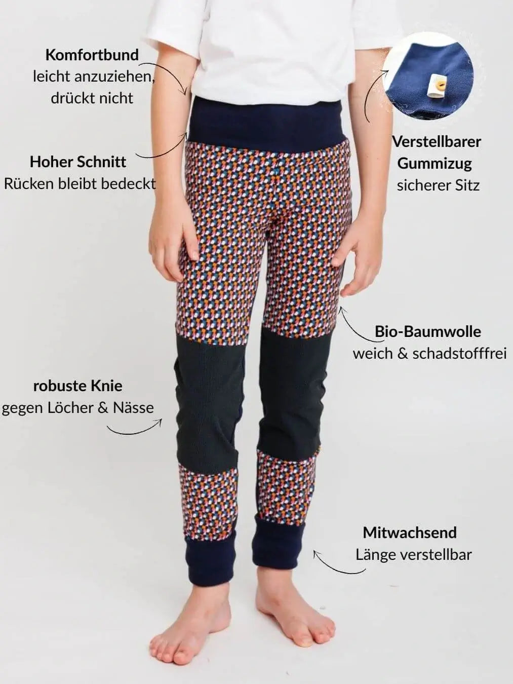 GrowProof™ Kinderleggings - Farbenspiel | verstellbar, robust