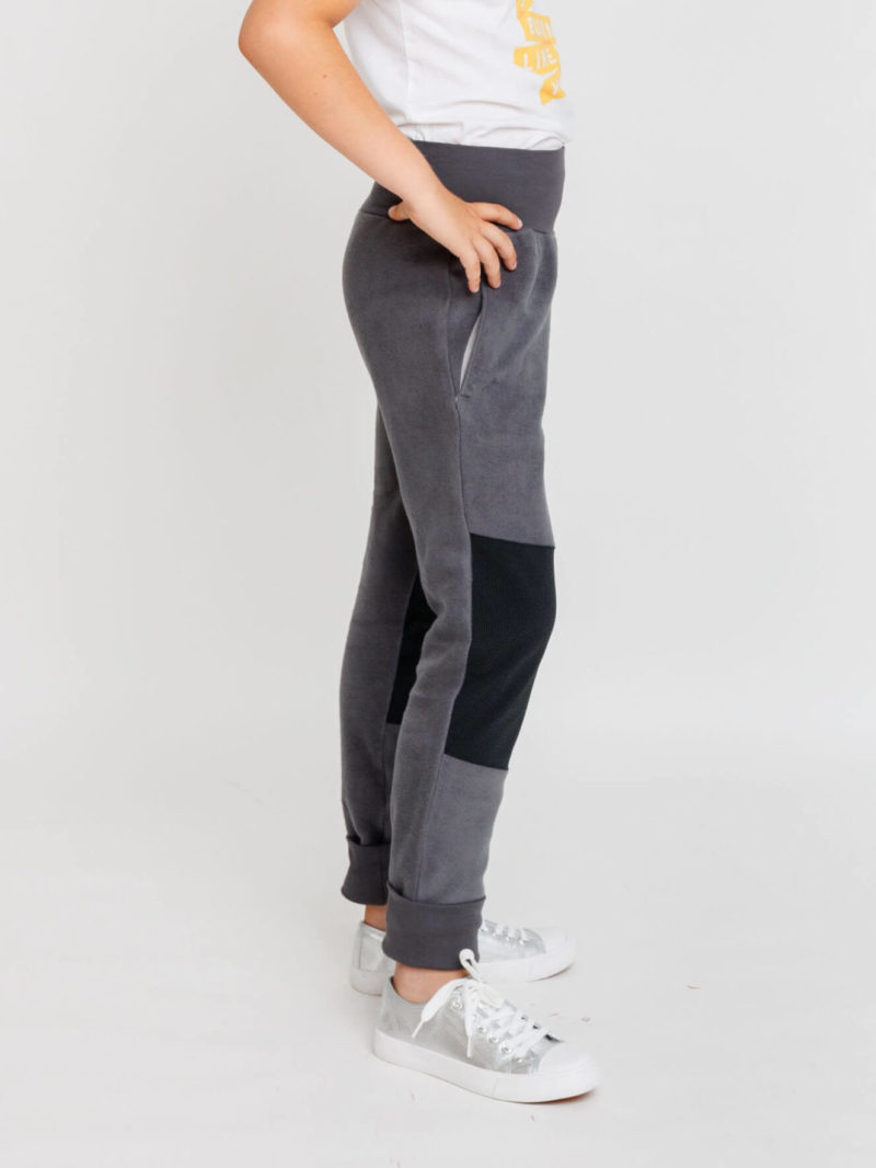 fleece trousers kids with reinforced knee babbily