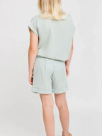 sommer shorts kinder bio musselin mint babbily