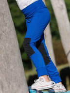 sport leggings organic cotton blue