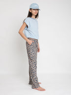 Leinenhose mit Taschen und verstellbarem Bund