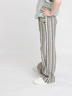 Leinenhose mit Taschen und verstellbarem Bund