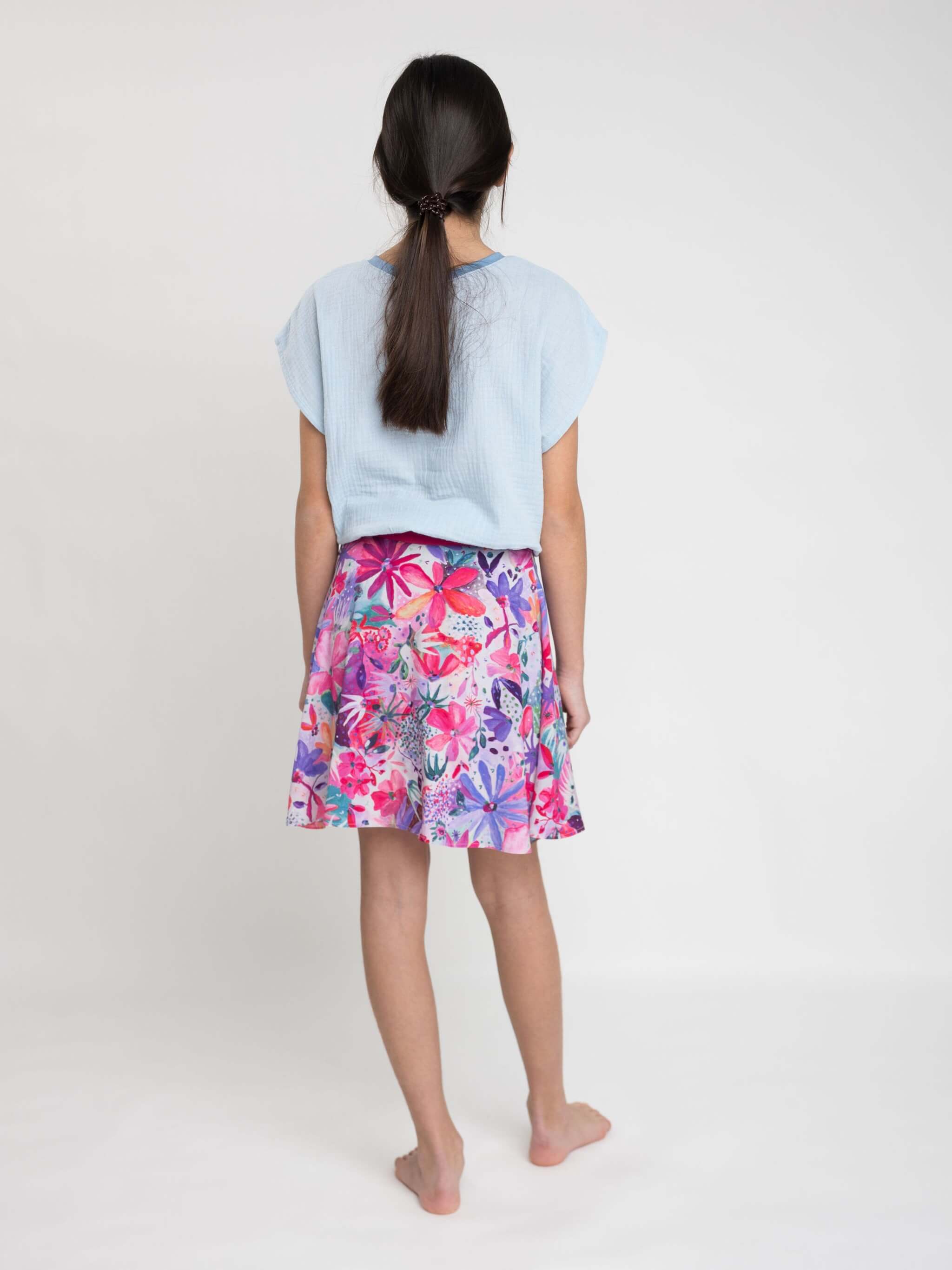 Skort Mädchen mit integrierter Shorts – Bio-Baumwolle & Ecovero, weiter Bund