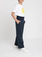 Weite Kinderhose mit Komfortbund – Bio-Baumwolle, mitwachsend Babbily