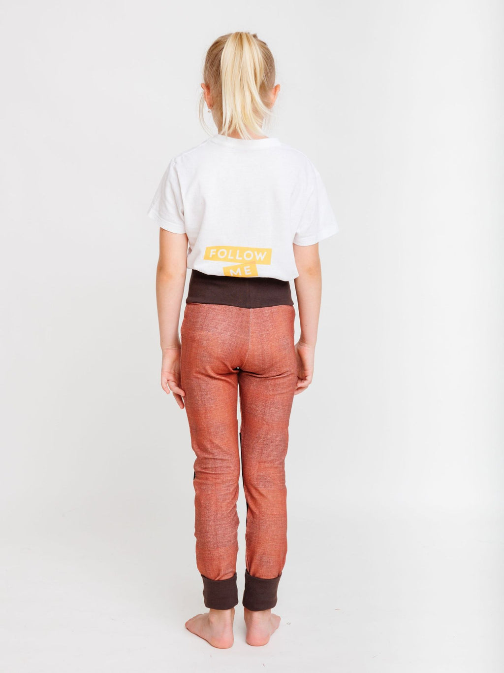 mädchen leggings bio baumwolle mitwachsend mit hohem bund gr 110