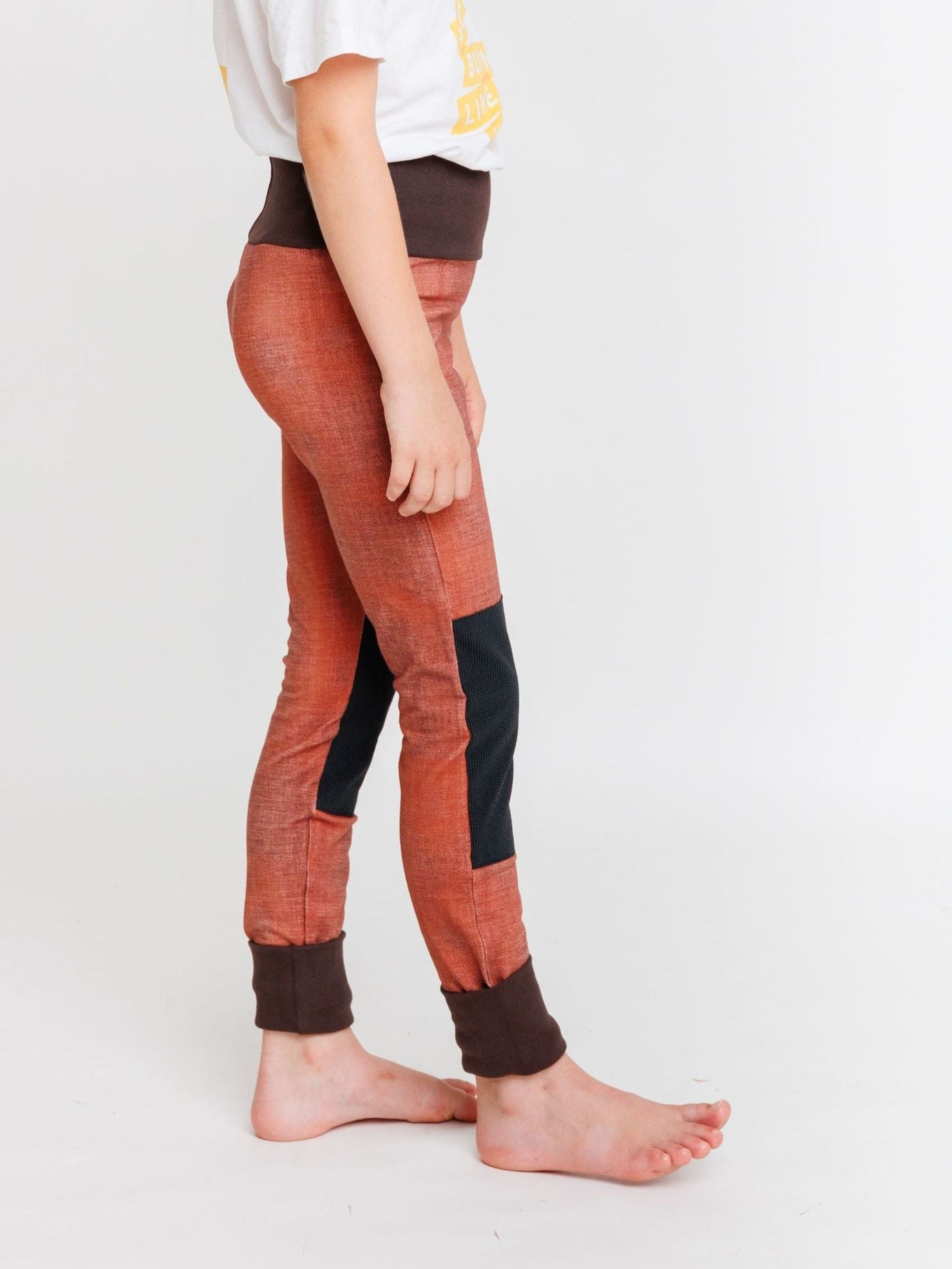 leggings outdoors mädchen nachhaltig ohne polyester bequem mitwachsend babbily gr 134
