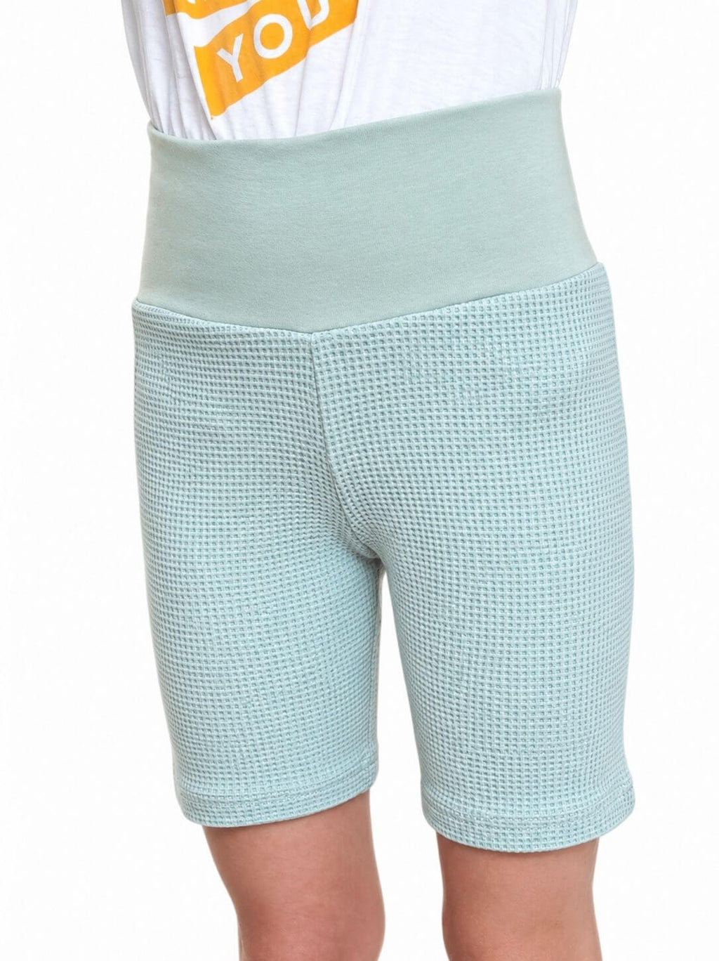radler shorts mädchen mit tasche und weichem taillenbund