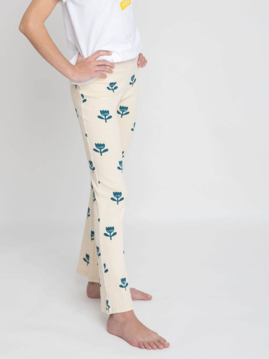 Flared Leggings für Mädchen Bio – weicher verstellbarer Bund