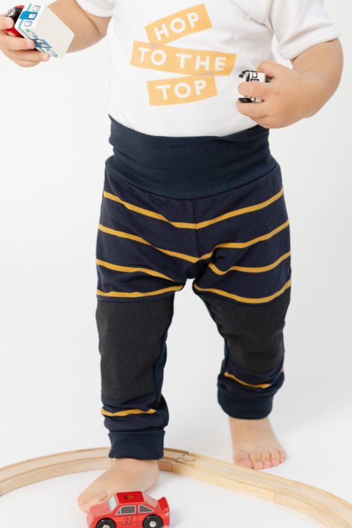 kindergarten leggings mit verstellbarem bund und verstärktem knie