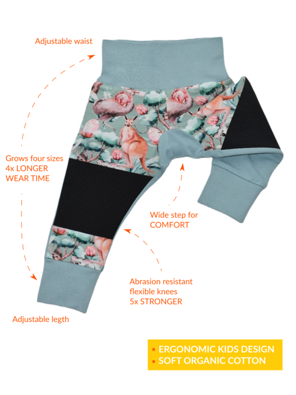 outdoor kinder leggings mit verstärkten knien