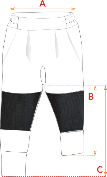 boys pull-on trousers size chart