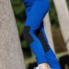 sport leggings organic cotton blue