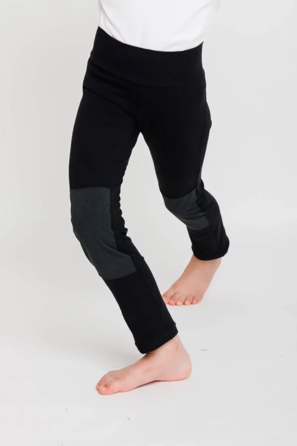 sport leggings kinder schwarz babbily 140